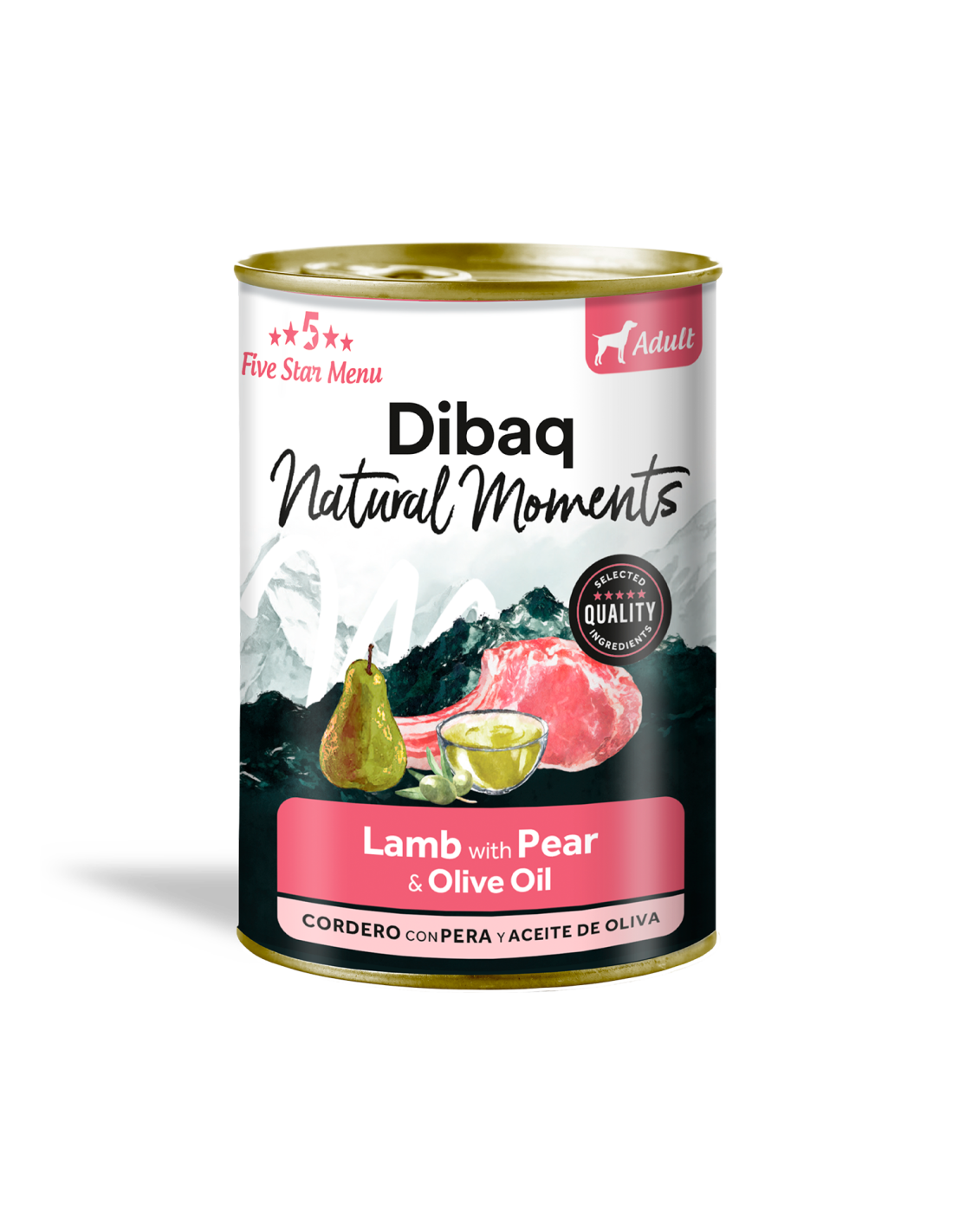 Lata Natural Moments Adult - Cordero con Pera