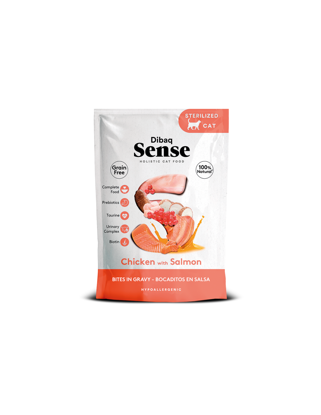 Dibaq Sense CAT Bocaditos POLLO con SALMON - Bocaditos en Salsa