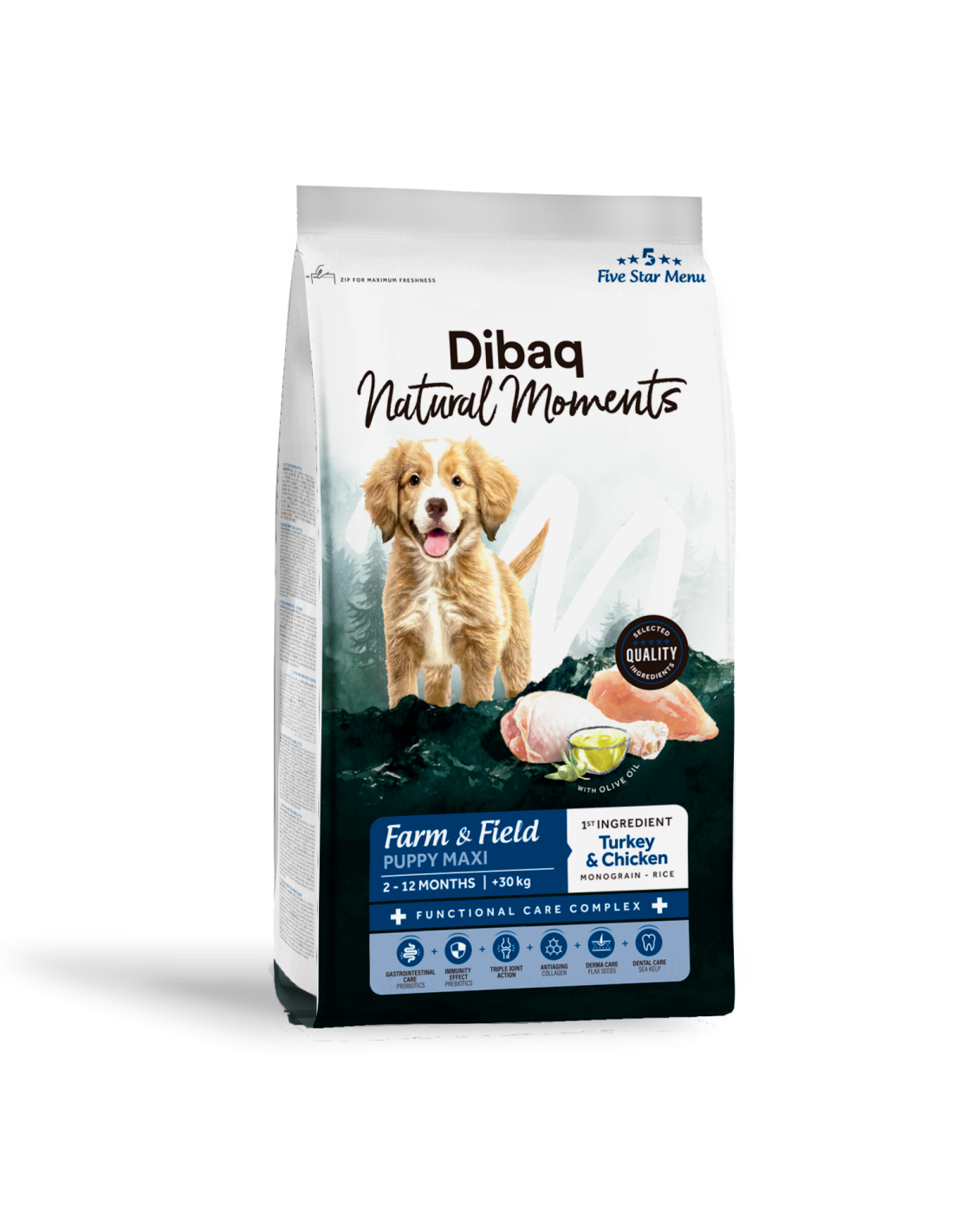 Dibaq Natural Moments Puppy Maxi - Pienso Natural para Cachorros Raza Grande