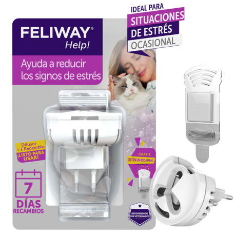 Feliway Help Difusor + Recambio - estrés ocasional en gatos