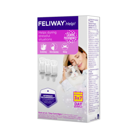 Feliway Help Recambio Pack 3 Unidades - recarga para estrés ocasional en gatos
