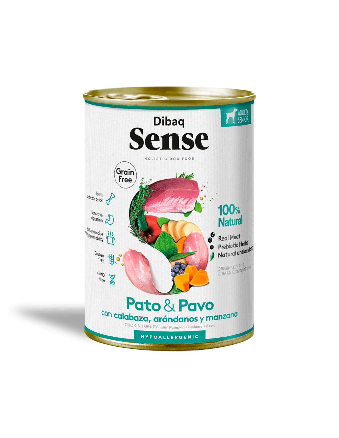 Lata Dibaq Sense Grain Free - Pato y Pavo
