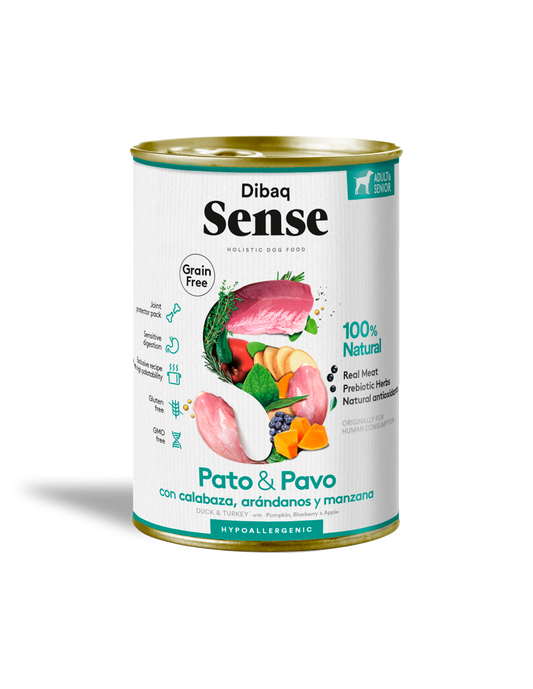 Lata Dibaq Sense Grain Free - Pato y Pavo
