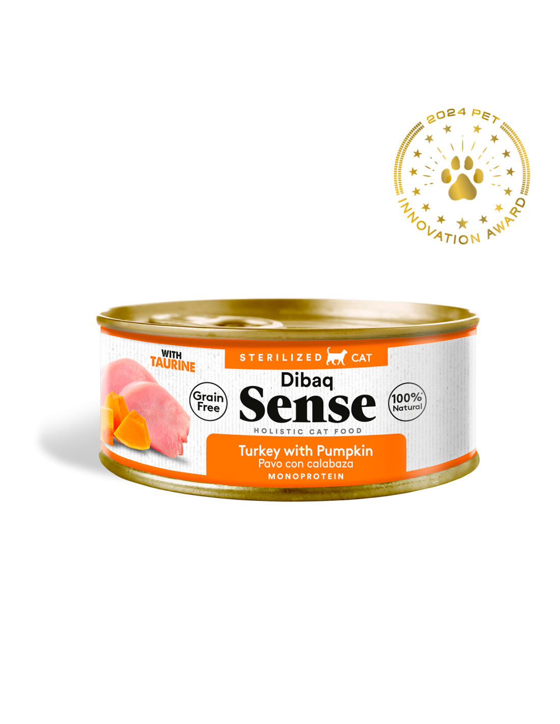 Dibaq Sense CAT Grain Free ESTERILIZADO PAVO - Lata para Gatos Esterilizados
