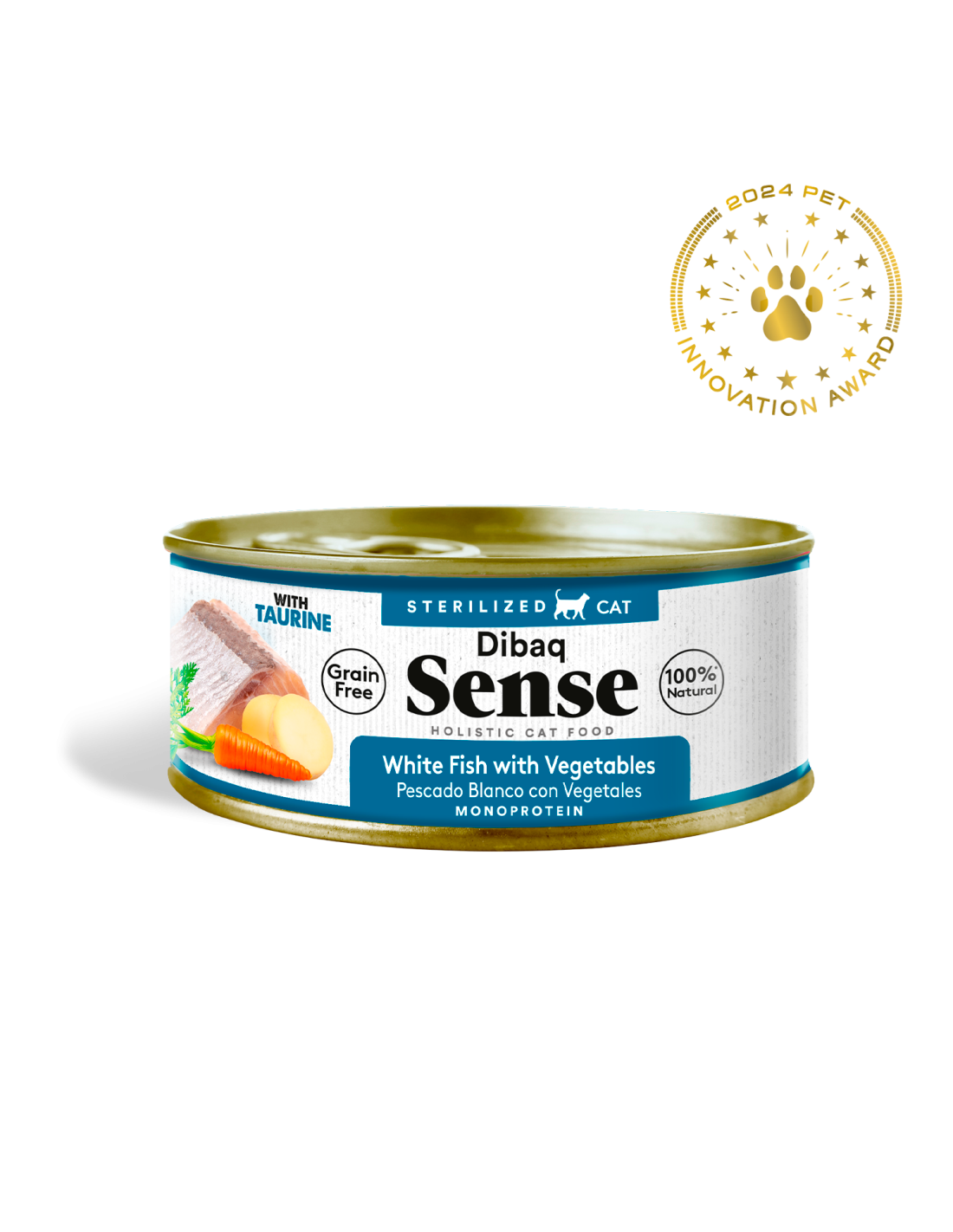 Dibaq Sense CAT Grain Free ESTERILIZADO PESCADO BLANCO - Lata para Gatos Esterilizados