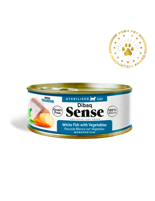Dibaq Sense CAT Grain Free ESTERILIZADO PESCADO BLANCO - Lata para Gatos Esterilizados