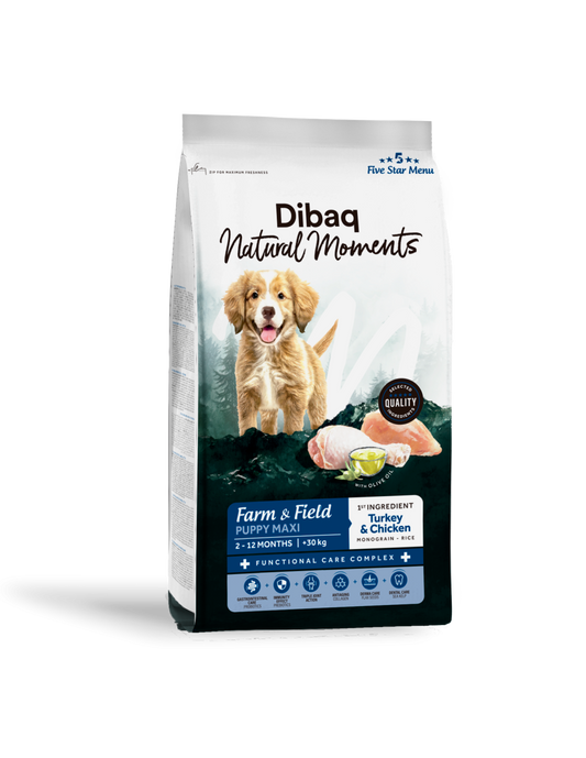 Dibaq Natural Moments Puppy Maxi - Pienso Natural para Cachorros Raza Grande