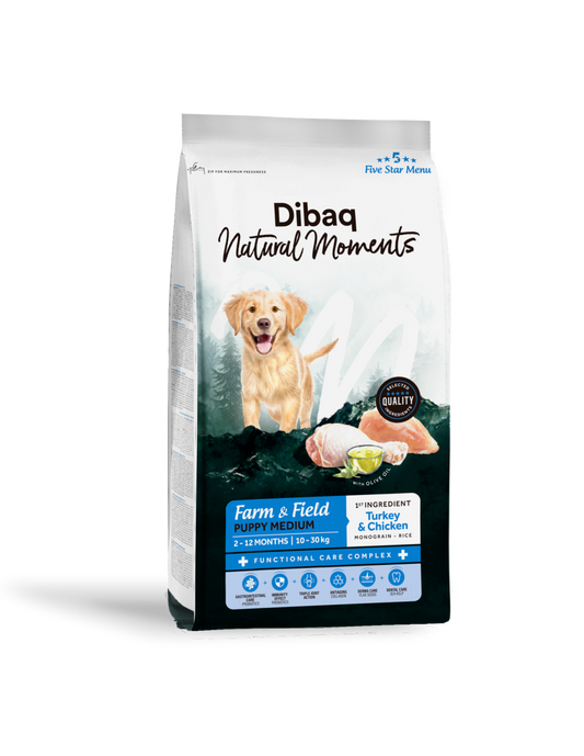 Dibaq Natural Moments Puppy Medium - Pienso Natural para Cachorros Raza Mediana