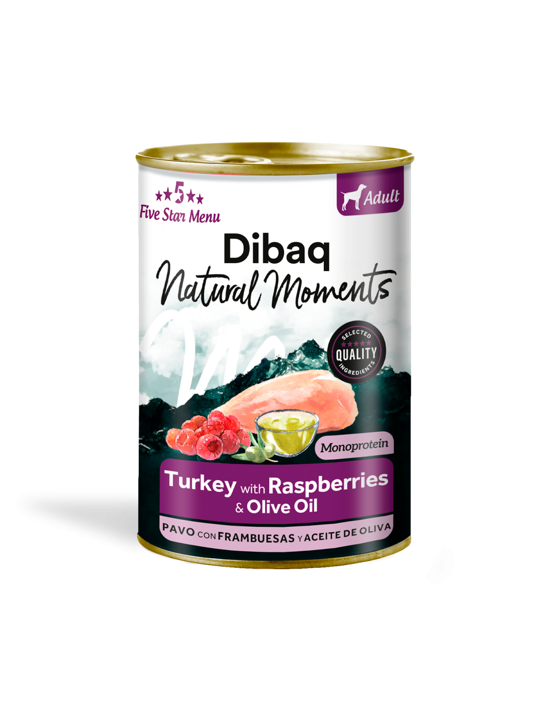 Lata Natural Moments Adult - Pavo con Frambuesas