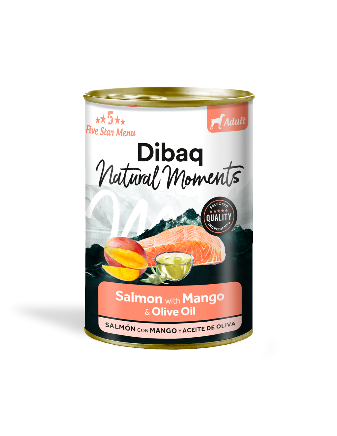 Lata Natural Moments Adult - Salmón con Mango