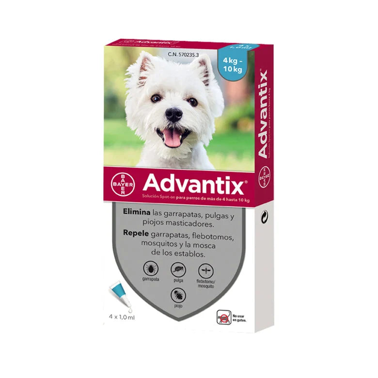 Pipetas Antiparasitarios Advantix para Perros - Protección Integral contra Pulgas, Garrapatas y Mosquitos