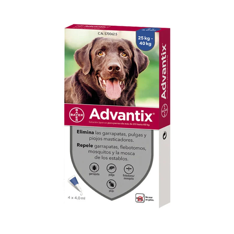 Pipetas Antiparasitarios Advantix para Perros - Protección Integral contra Pulgas, Garrapatas y Mosquitos