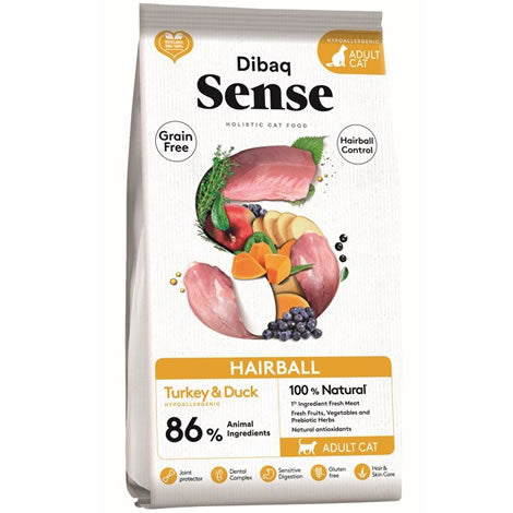 Dibaq Sense CAT Grain Free HAIRBALL Pato Pavo