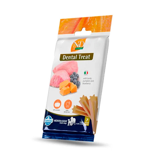 Farmina N&D Pumpkin snack dental de cordero y calabaza para perros medianos y grandes