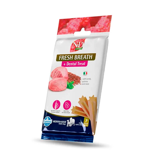Farmina N&D Quinoa snack dental frescor del aliento para perros medianos y grandes