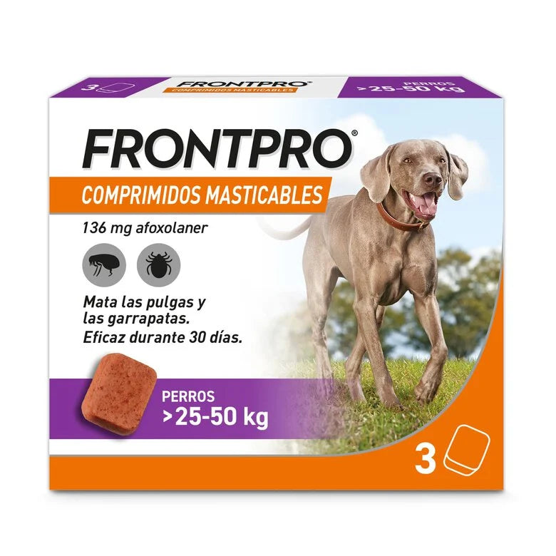 Frontpro Comprimidos Masticables Antiparasitario Para Perros (3 comprimidos)