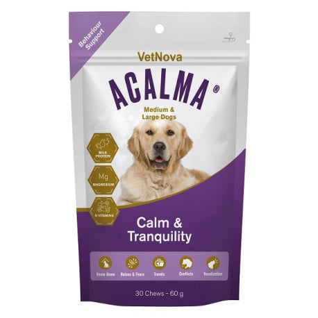Acalma Medium & Large Dog 30 Chews - calma para perros medianos y grandes