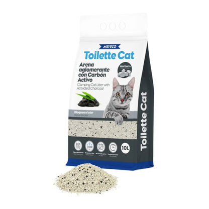 Arena bentonita Toilette Cat con carbón activo, formato 10L/8,5kg
