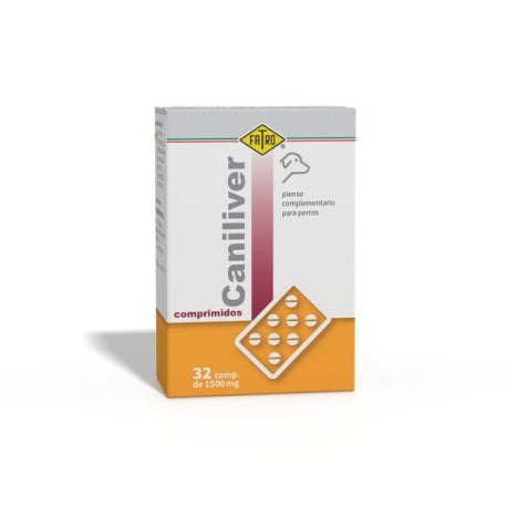 Caniliver 32 comprimidos, protector hepático para perros