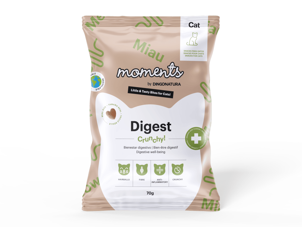 Moments Cat Digest Snack para Gatos (70 g) - 70 g - Snack funcional para gatos: digestión