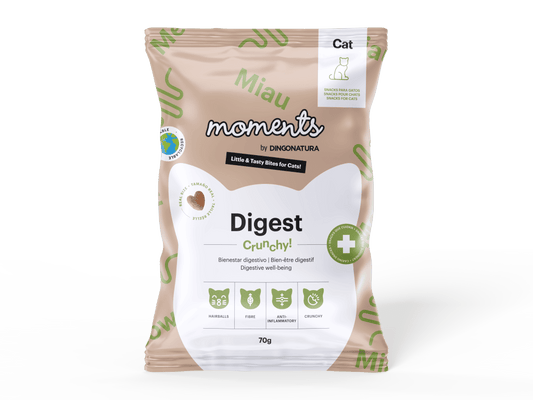 Moments Cat Digest Snack para Gatos (70 g) - 70 g - Snack funcional para gatos: digestión
