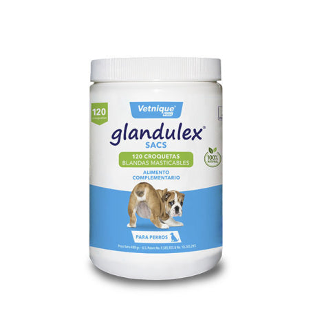 Glandulex Sacs 120 Croquetas - fibra digestiva para perros