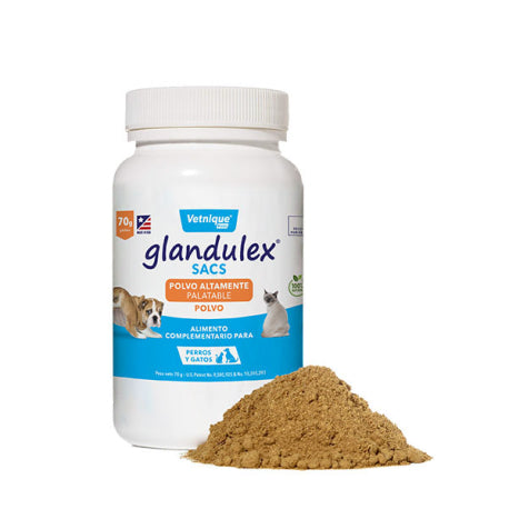 Glandulex Sacs 70 g Polvo - fibra digestiva para perros y gatos