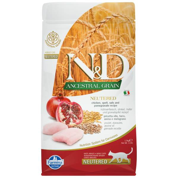 Farmina N&D Ancestral Grain Pollo Gato Esterilizado - Pienso seco para gatos