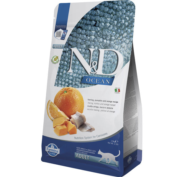 Farmina N&D Ocean Arenque y Calabaza Gato - Pienso seco para gatos