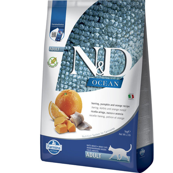 Farmina N&D Ocean Arenque y Calabaza Gato - Pienso seco para gatos