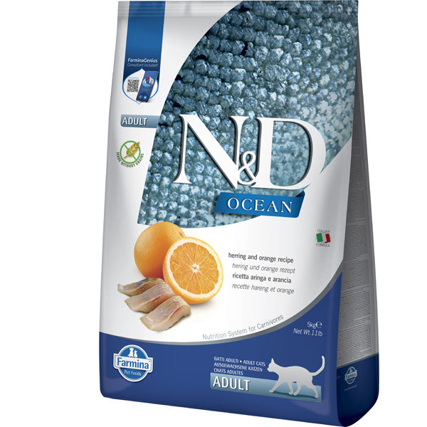 Farmina N&D Ocean Arenque y Naranja Gato - Pienso seco para gatos