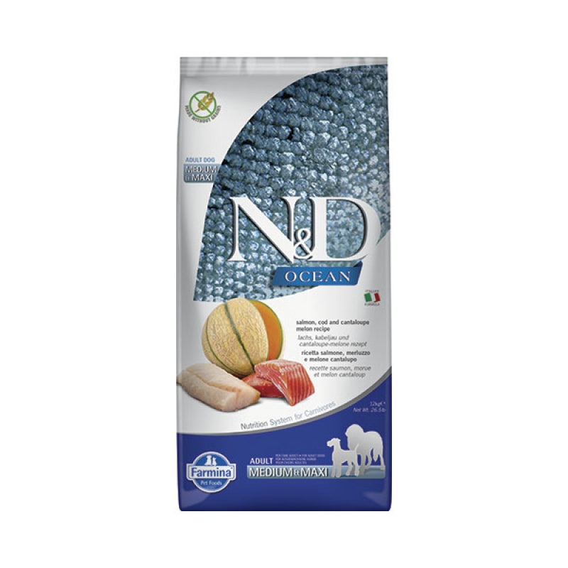 Farmina N&D Ocean Bacalao y Salmón Perro (Mediana/Grande) - Pienso seco para perros