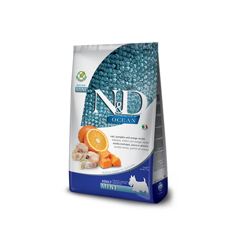 Farmina N&D Ocean Bacalao y Calabaza Perro (Mini) - Pienso seco para perros