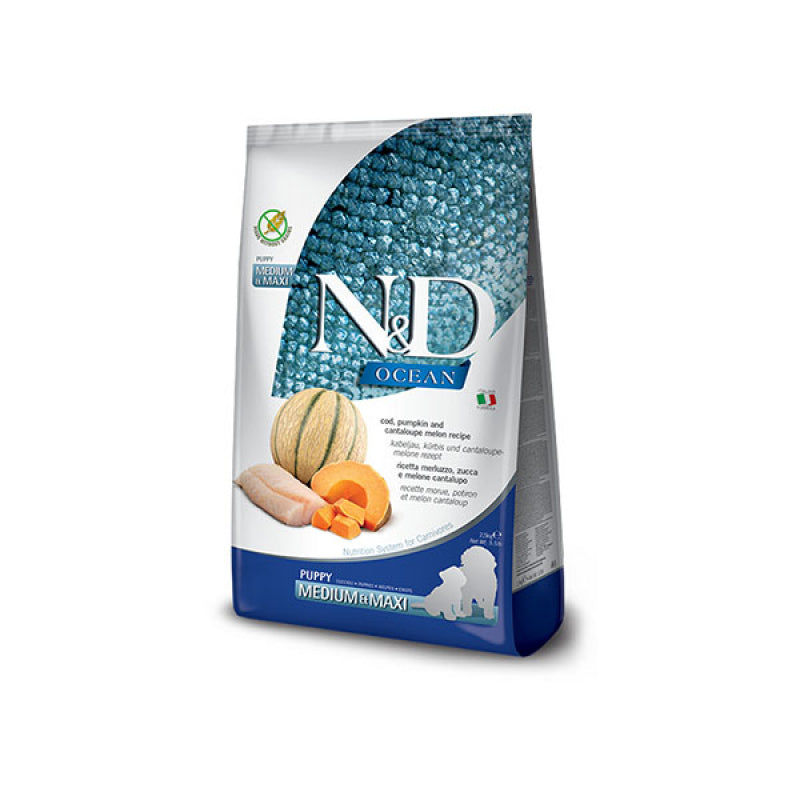 Farmina N&D Ocean Bacalao y Calabaza Perro Cachorro (Mediana/Grande) - Pienso seco para perros