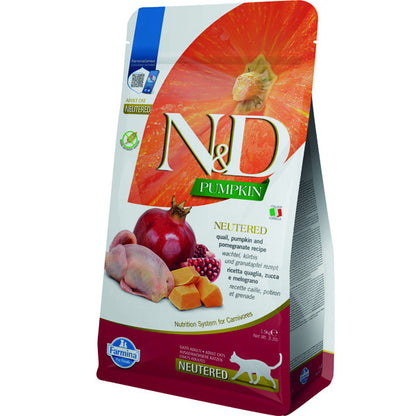Farmina N&D Pumpkin Codorniz Gato Esterilizado - Pienso seco para gatos