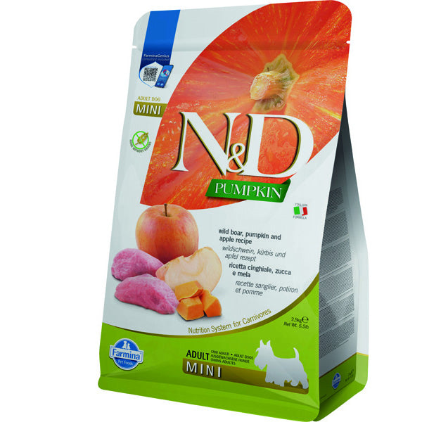 Farmina N&D Pumpkin Jabalí y Manzana Perro (Mini) - Pienso seco para perros
