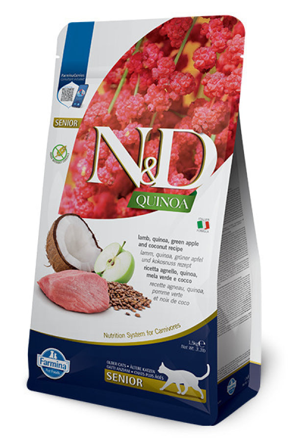 Farmina N&D Quinoa Cordero Gato Senior - Pienso seco para gatos