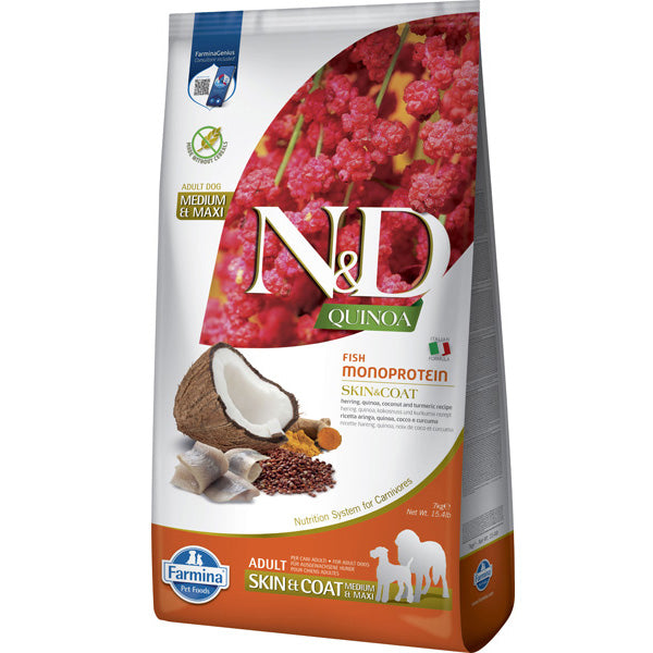 Farmina N&D Quinoa Arenque Perro (Mediana/Grande) - Pienso seco para perros